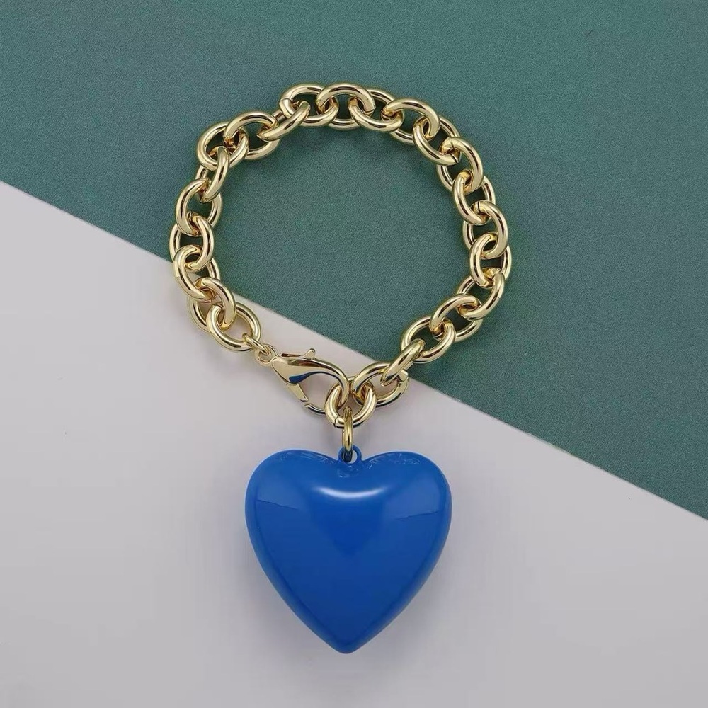 Roxanne Assoulin The Puffy Heart Bracelet in forest blue